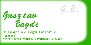 gusztav bagdi business card